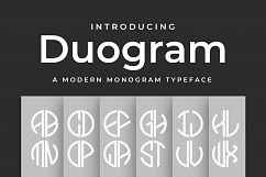 Duogram - a monogram font!  Product Image 1
