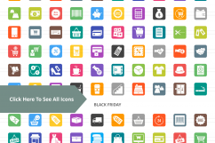 85 Black Friday Filled Round Corner Icons Product Image 2