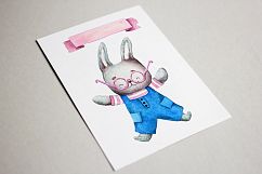 Sunny Bunny - Watercolor Clip Art Set Product Image 10
