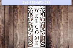 Welcome SVG Cut File, Home Papercut Template, DXF EPS PNG Product Image 1