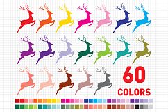 Christmas Clipart / Christmas graphic and illustrations / Deer Clipart / Scrapbooking / Card Makig / Reindeer Clipart Product Image 1
