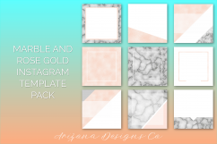Marble and Rose Gold Foil Instagram Template Pack Product Image 1