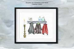 Watercolor Halloween Outfit Clipart Product Image 9