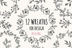 12 wreaths for design EPS &amp; PNG Product Image 1