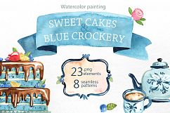 Watercolor cakes and sweets Product Image 1