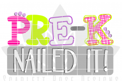 Pre-K Nailed It - Girl SVG Product Image 2