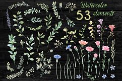Romantic garden. Watercolor cliparts Product Image 3