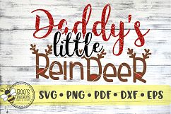 Daddy's Little Reindeer SVG Product Image 1