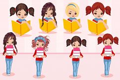 Alice back to school clipart, Alice back to school graphics Product Image 2