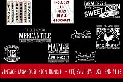 Vintage Farmhouse Sign Bundle | 13 Designs | SVG | PNG Product Image 1