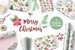 Merry Christmas Seamless Patterns Product Image 1