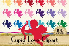 100 Cupid Clip Arts, Valentine, Romantic, Love, Wedding Kit Product Image 1