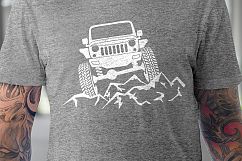 Jeep Wrangler Mountain Off road 4x4 svg png dxf eps files Product Image 2