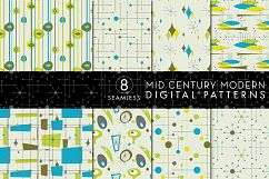 8 Seamless Mid Century Modern Patterns Product Image 1