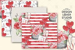 Be My Valentine digital paper pack Product Image 4