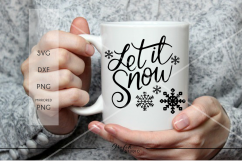 Let it Snow Christmas holiday SVG File Product Image 1