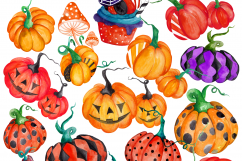 Halloween Watercolor Pumpkins Product Image 2