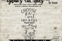 Choose a seat not a side//knot is tied//SVG/EPS/DXF File Product Image 1