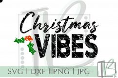Grunge SVG, Distressed SVG, Christmas Vibes SVG Product Image 2