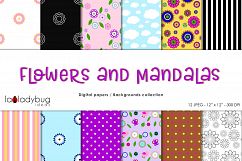 Flowers, mandalas and monogram frames creator pack.  Product Image 8