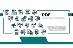 Pdf Electronic File Landing Header Vector Product Image 1