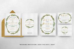 Elegant Wreath Wedding Invitation Suite Product Image 5
