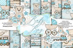 Baby Boy digital paper pack Product Image 1