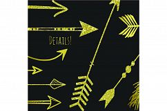 Golden Arrow Clipart - 40 Elements Product Image 4