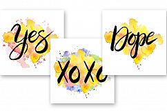 Hand drawn watercolor Inspirational quotes DIY pack Product Image 7