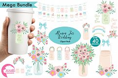 Mason Jar Wedding clipart, graphics, illustrations AMB-966 Product Image 1