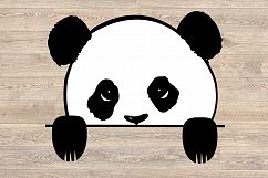 Panda Peeking SVG Cute Panda Peek A Boo Cartoon Panda 958s Product Image 2