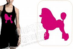 Dog Machine Embroidery Design Poodle Dog 4 Sizes Product Image 1