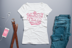 Crew Neck T-shirt Mock-up Female Version Product Image 4