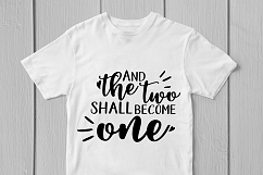 And The Two Shall Become One - Wedding SVG EPS DXF PNG Files Product Image 2
