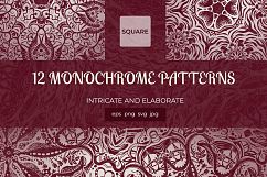 A collection of square hand-drawn patterns Product Image 1