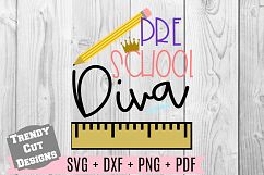 Preschool Diva SVG Back to School Product Image 1