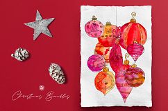 Christmas Watercolor Baubles Product Image 2