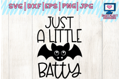 halloween, just a little batty, bat svg Product Image 2