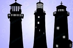 LightHouses silhouette SVG / EPS / PNG / DXf / LightHouse / LightHouses clipart / LightHouses scrapbook design / High Quality / cricut Product Image 2