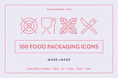 Line Icons - Food Packaging Product Image 1