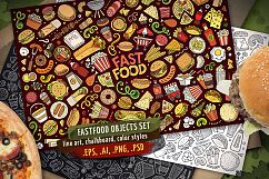 Fast Food Objects &amp; Elements Set Product Image 1