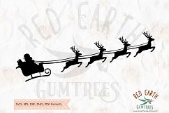 Christmas, Santa claus on Sleigh in SVG,DXF,PNG,EPS,PDF Product Image 1