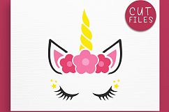 Unicorn SVG - Unicorn face SVG - Unicorn cut files DXF Product Image 4