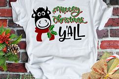 NEW! Farmhouse Christmas Mooey Christmas Cow SVG LL258B Product Image 2