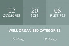 100 Energy Filled Round Corner Icons Product Image 2