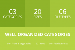 150 Natural Food Glyph Inverted Icons Product Image 3