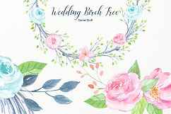 Watercolor Wedding Birch Tree Product Image 3