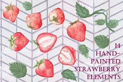 14 Handpainted Strawberry Elements Product Image 1