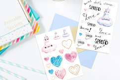 Cute Unicorn Watercolor Collection Product Image 1