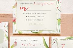 Foliage Illustration Wedding Invitation Suite Product Image 3